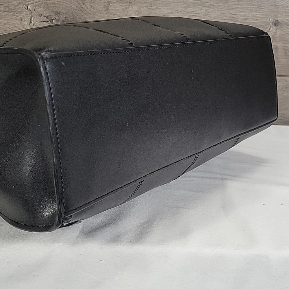 Vince Camuto Black Leather Tote Shoulder Bag Purse